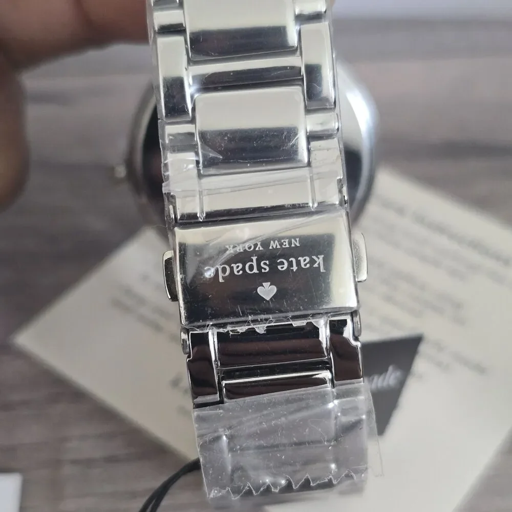 Kate Spade Gramercy Grand Three-Hand Silver Alloy Women's Watch 38mm KSW9014
